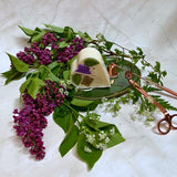 Small Heart Candles With  Lilac