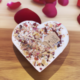 Large Heart Scented Candle With Rose Petals