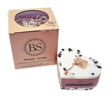 Large heart coffee bean candle lifestyle shot showing romantic heart shape with coffee beans