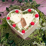 Large Heart Candle with Raspberry
