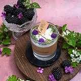 Small Candles with Blackberry in glass container
