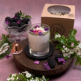 Small Candles with Blackberry in glass container