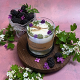 Large Candles with Blackberry in glass container