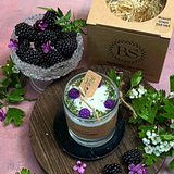 Small Candles with Blackberry in glass container