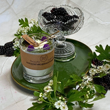 Small Candles with Blackberry in glass container