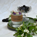 Small Candles with Blackberry in glass container