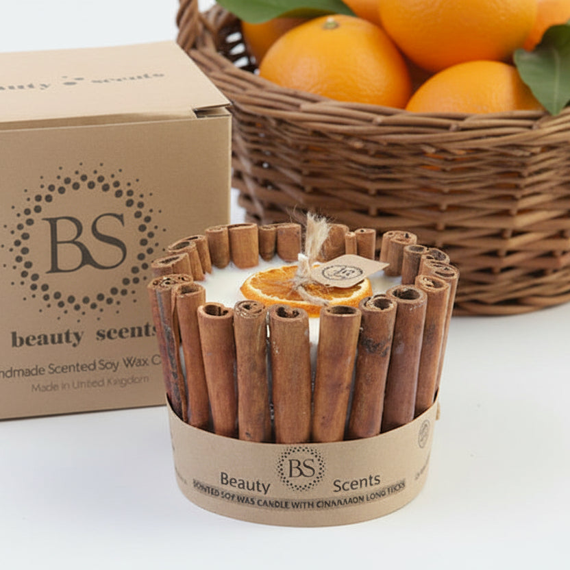 Large Scented Candle With Long Cinnanon