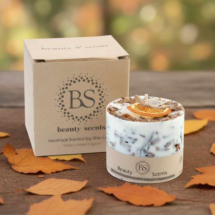 Large Scented Candle With Shredded Cinnanon