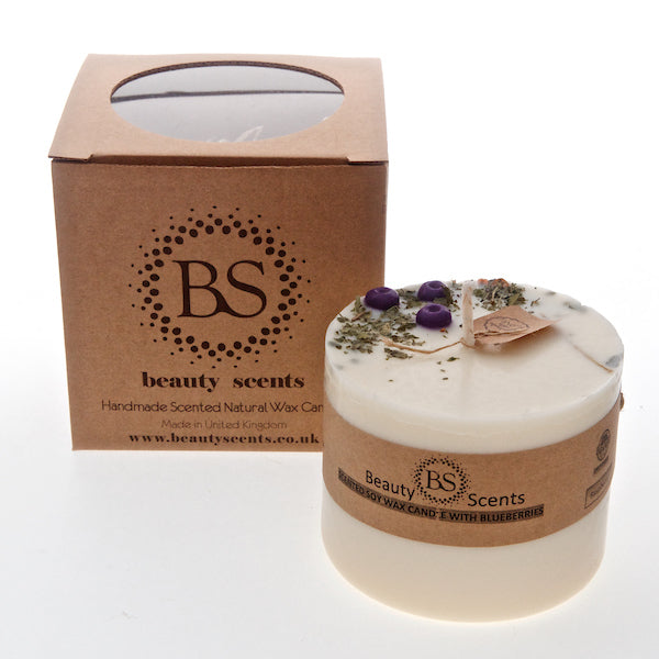 Large Scented Candle With Blueberries