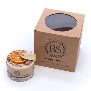 Small Scented Soy Wax Candle With Shredded Cinnanon
